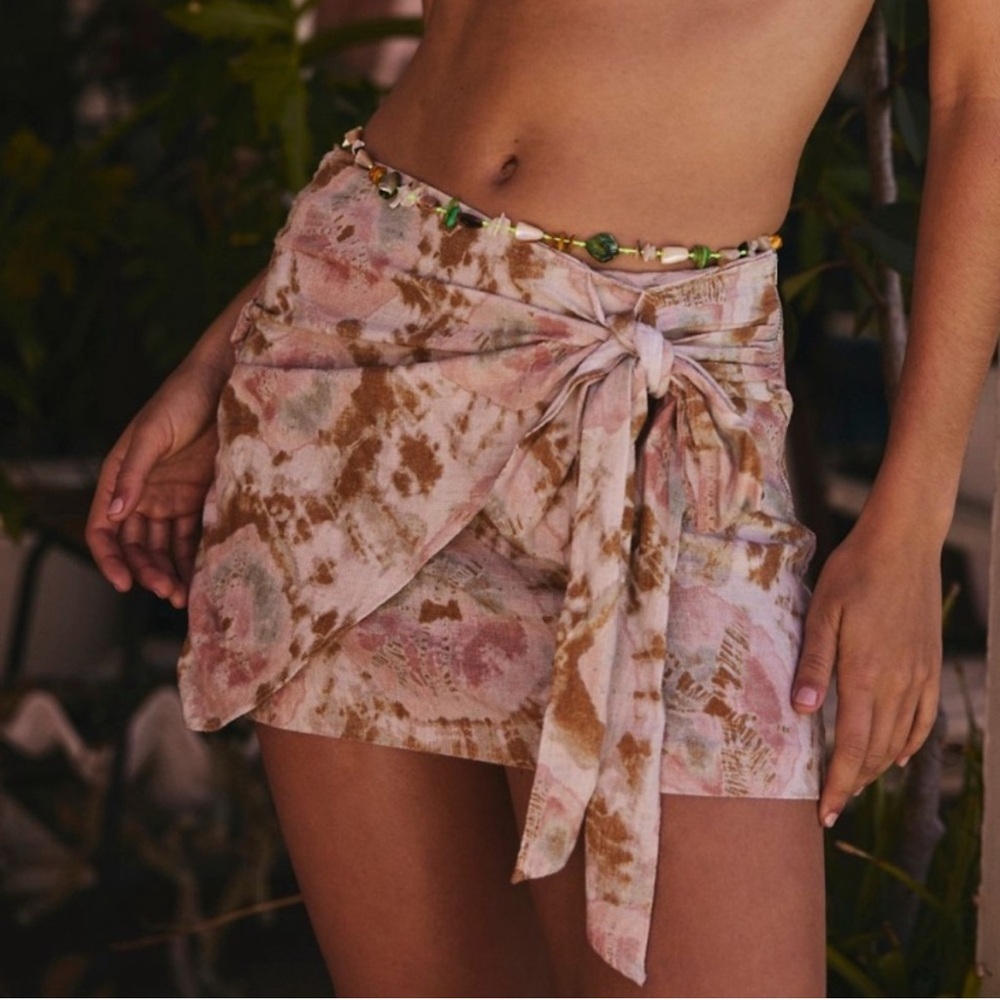 Free People Sweet As Beach Mini Skirt NWT Sz 12